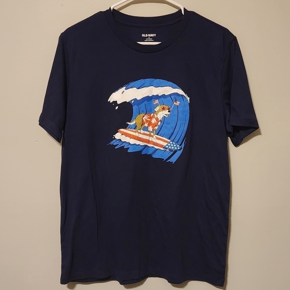 Old Navy size M men fourth of july t shirt Dog Surf